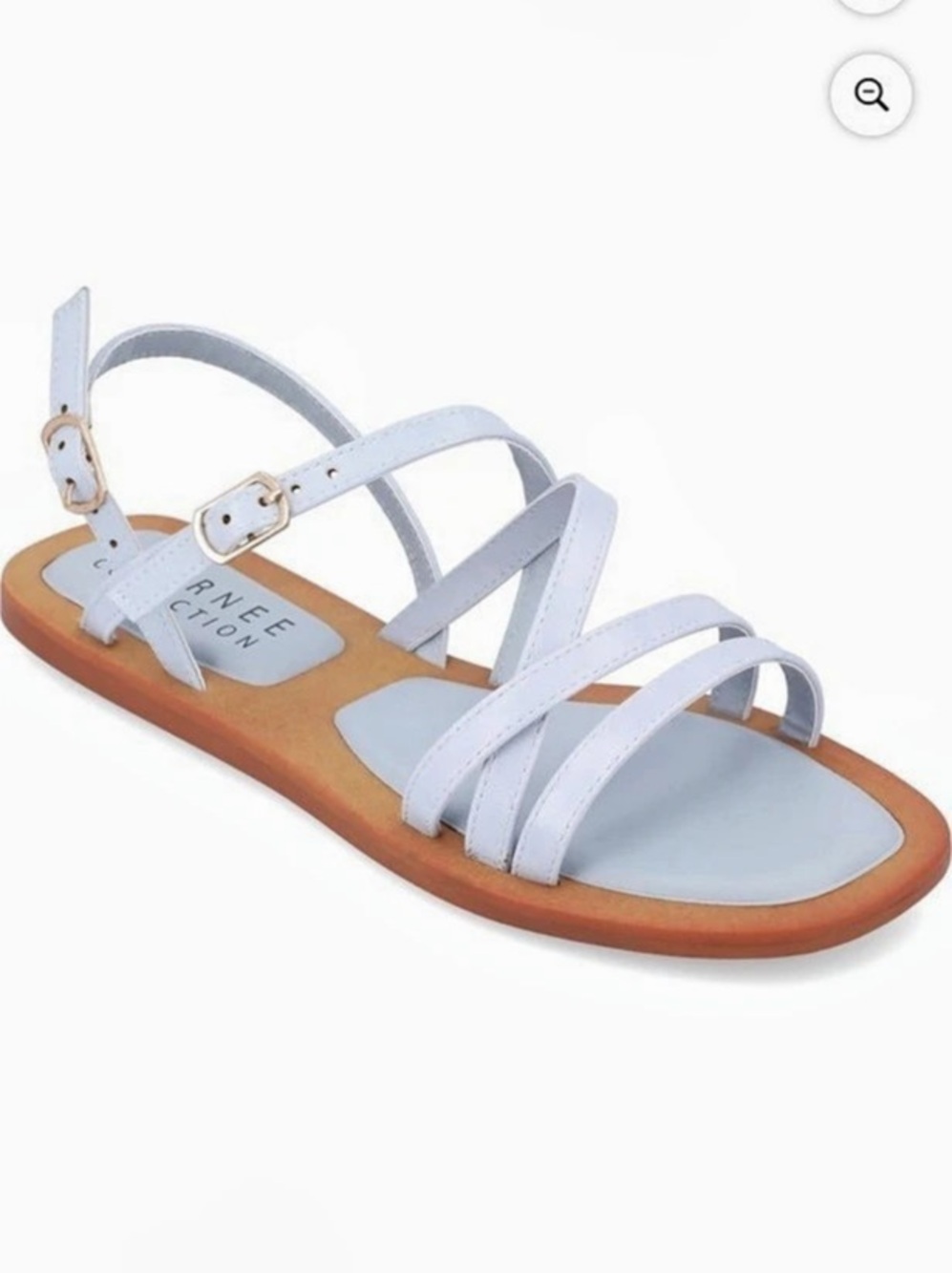 Journee Collection Ennid Lavender Strappy Flat Sandals Size 12